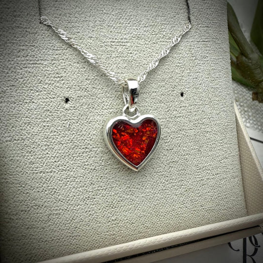 Sterling Silver Mini Heart Memorial Pendant
