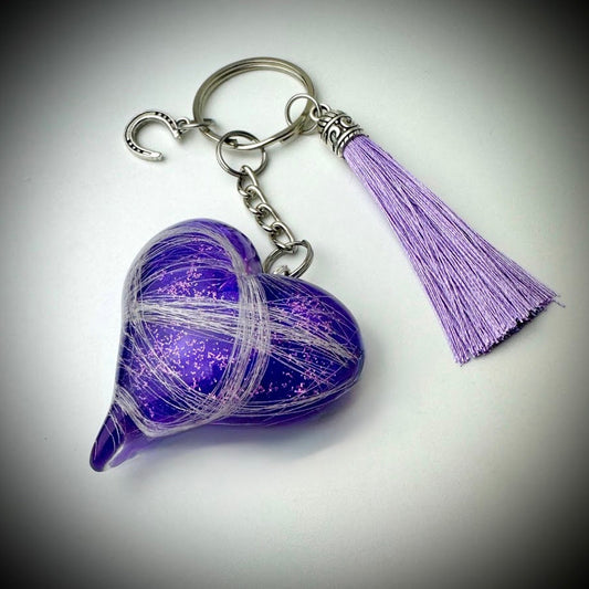Resin Heart Memorial Keyring