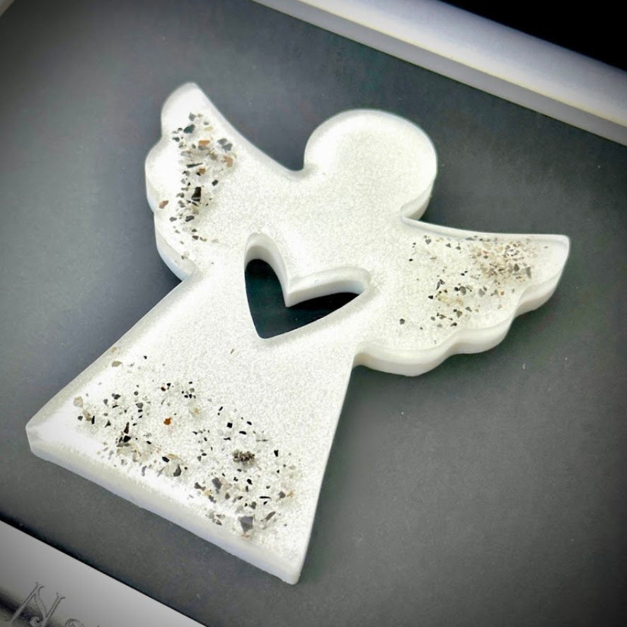 Framed Memorial Ashes / Hair Small Angel