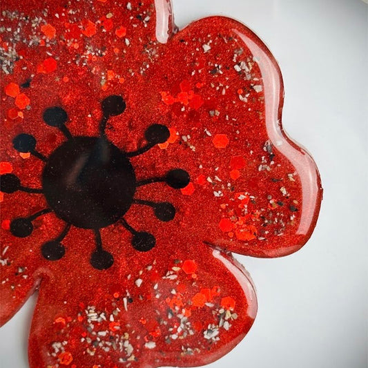 Framed Memorial Ashes/Hair Poppy