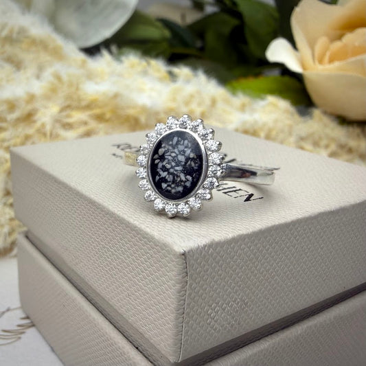 Sterling Silver Halo Memorial Ring