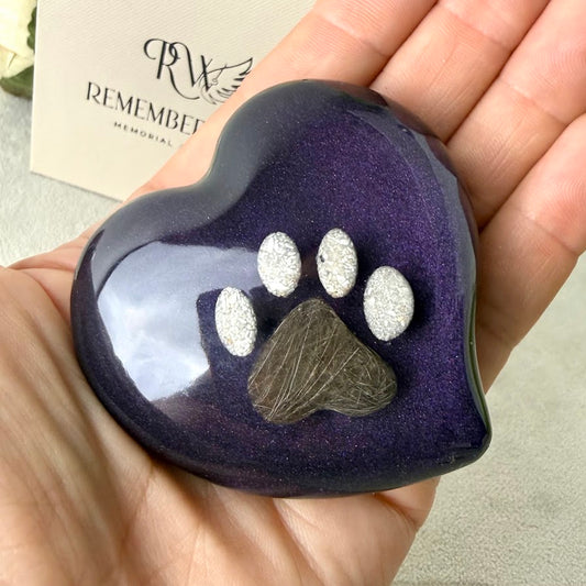 Wavy Heart Memorial Paperweight