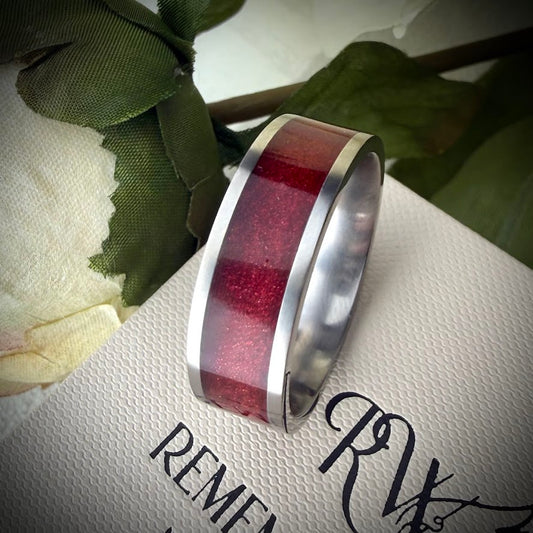Titanium 8mm Channel Memorial Ring