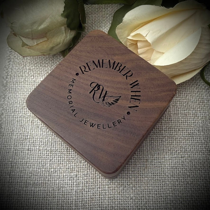 Engraved Wooden Ashes/Fur Keepsake Memorial Box