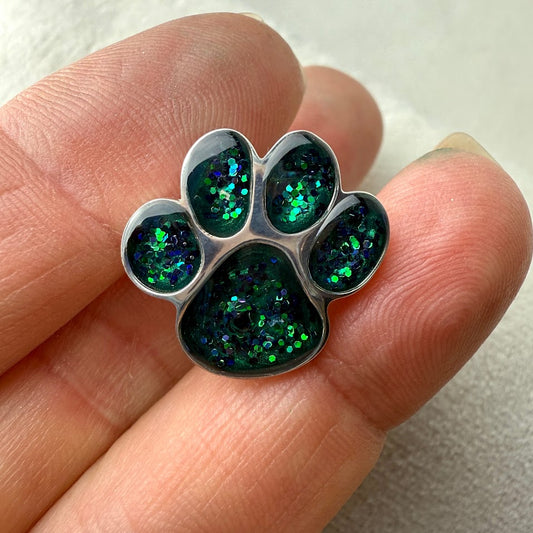 Sterling Silver Paw Memorial Brooch/Pin