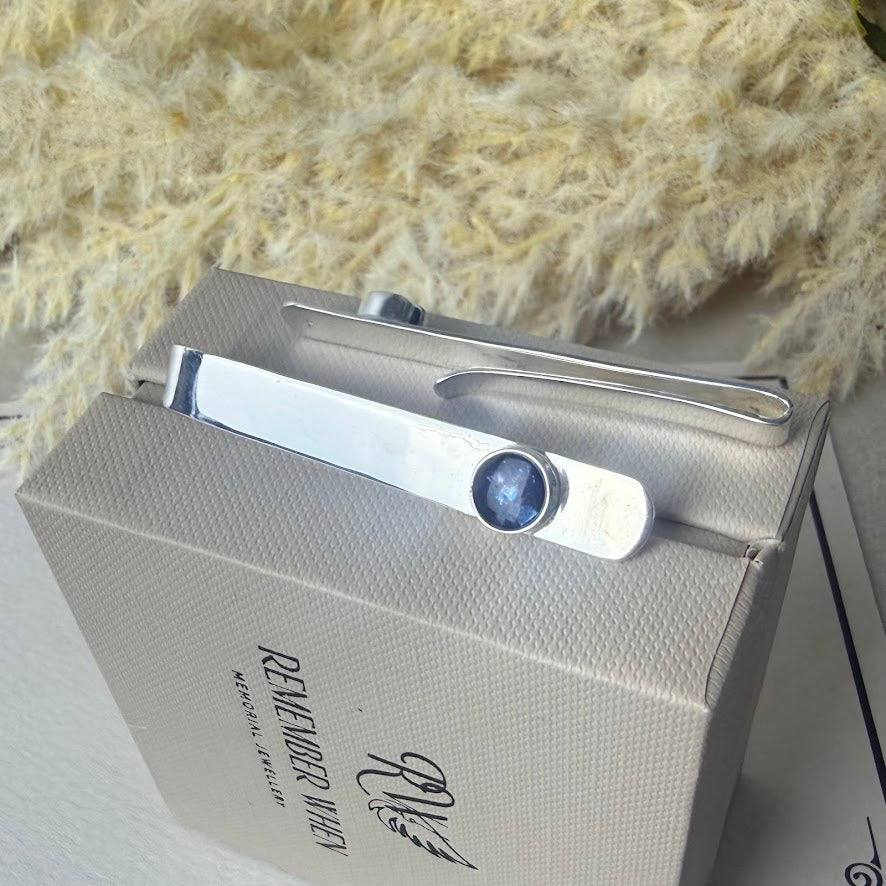 Sterling Silver Memorial Thinner Tie Slide
