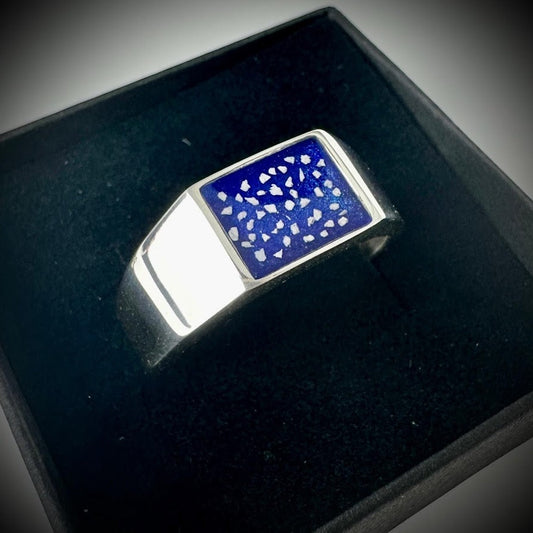 Sterling Silver Square Signet Memorial Ring