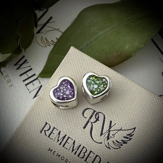 Sterling Silver Heart Bracelet Memorial Charm