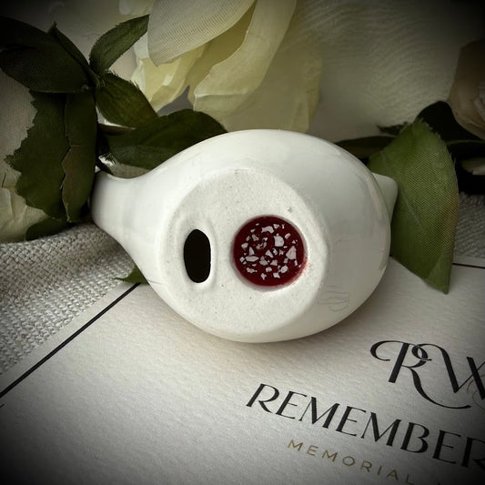 Ceramic memorial Ashes / hair Memorial Dove