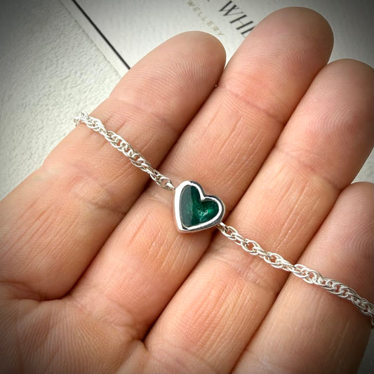 Sterling Silver Heart Twist Adjustable Memorial Bracelet