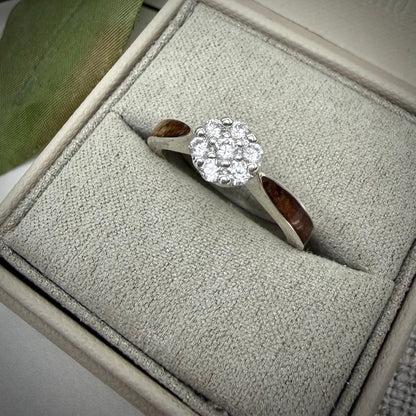 .925 Crystal Cluster Memorial Ring