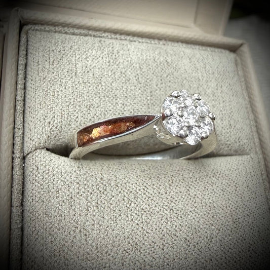 .925 Crystal Cluster Memorial Ring