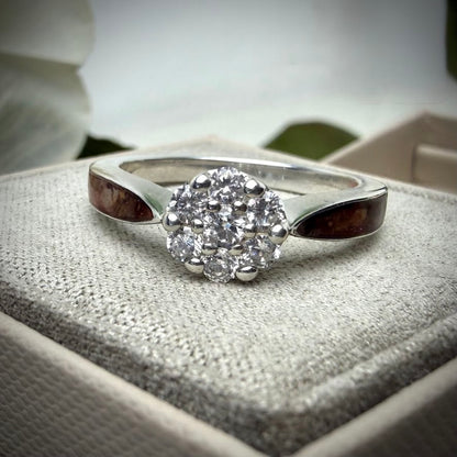 .925 Crystal Cluster Memorial Ring