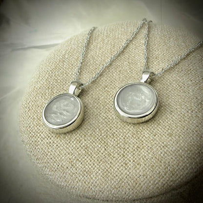 Sterling Silver 12mm Round Memorial Pendant