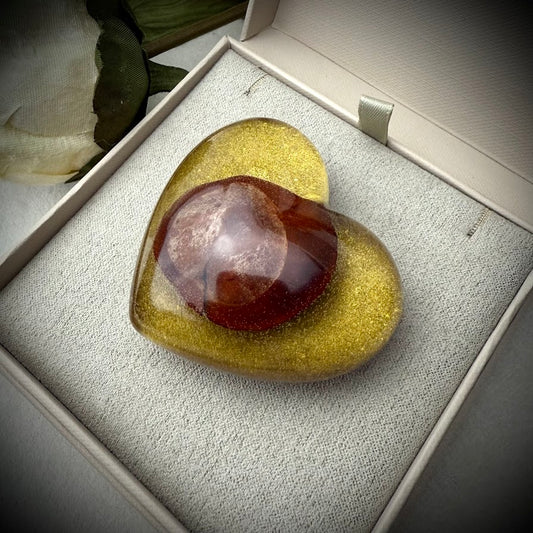 Small Puffy Heart Memorial Pebble