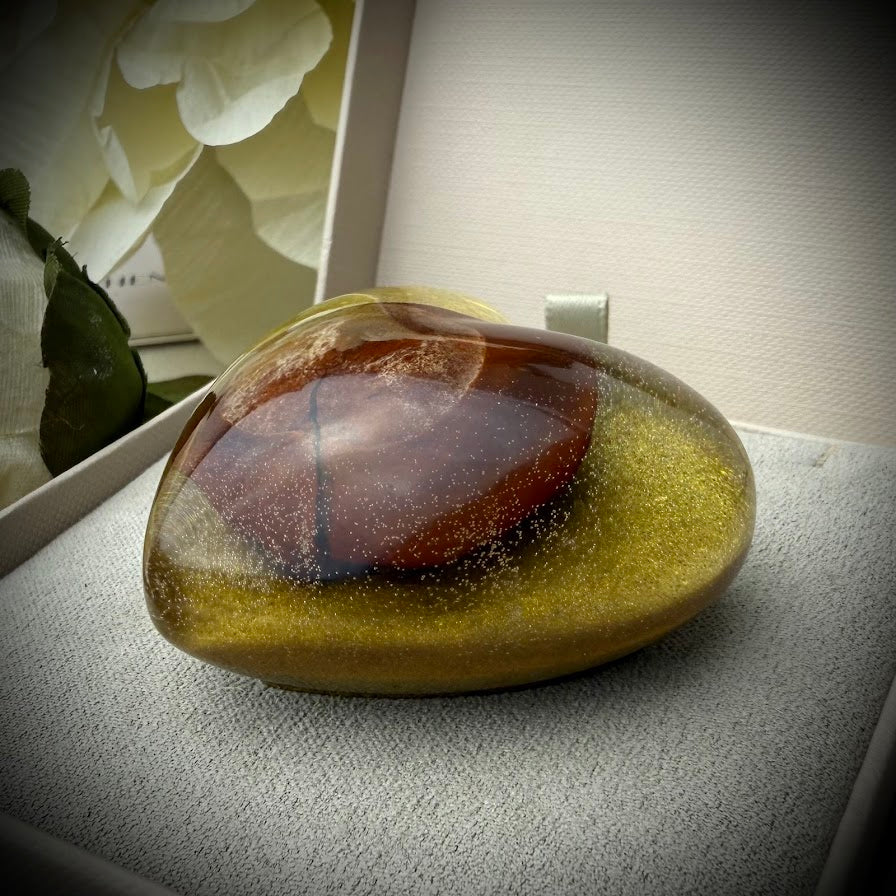 Small Puffy Heart Memorial Pebble