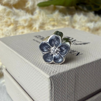Sterling Silver Forget Me Not/ Flower Bracelet Memorial Charm