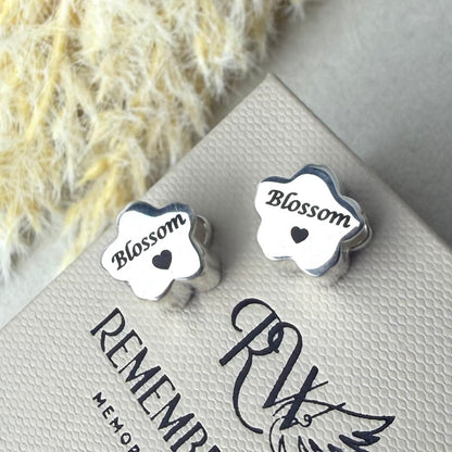 Sterling Silver Forget Me Not/ Flower Bracelet Memorial Charm