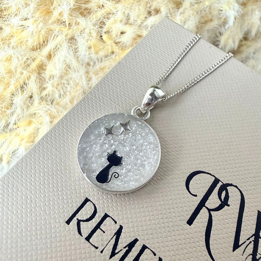 Sterling Silver Simple Round Memorial Pendant