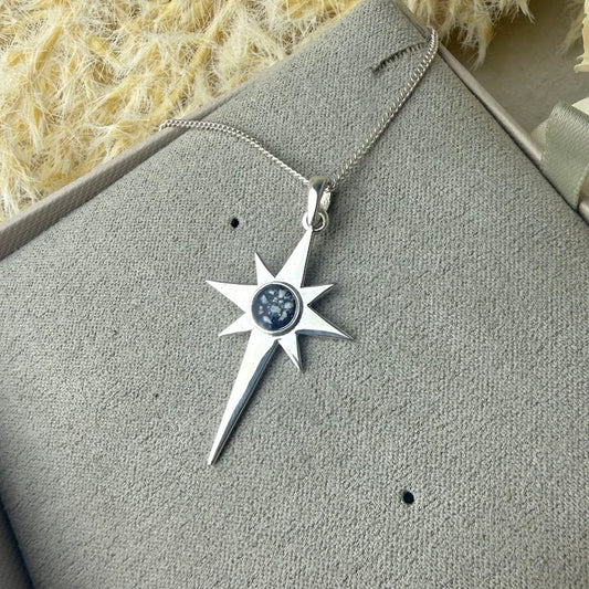 Sterling Silver Star Memorial Pendant