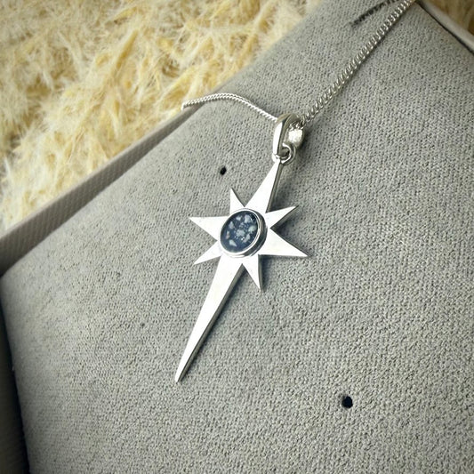 Sterling Silver Star Memorial Pendant