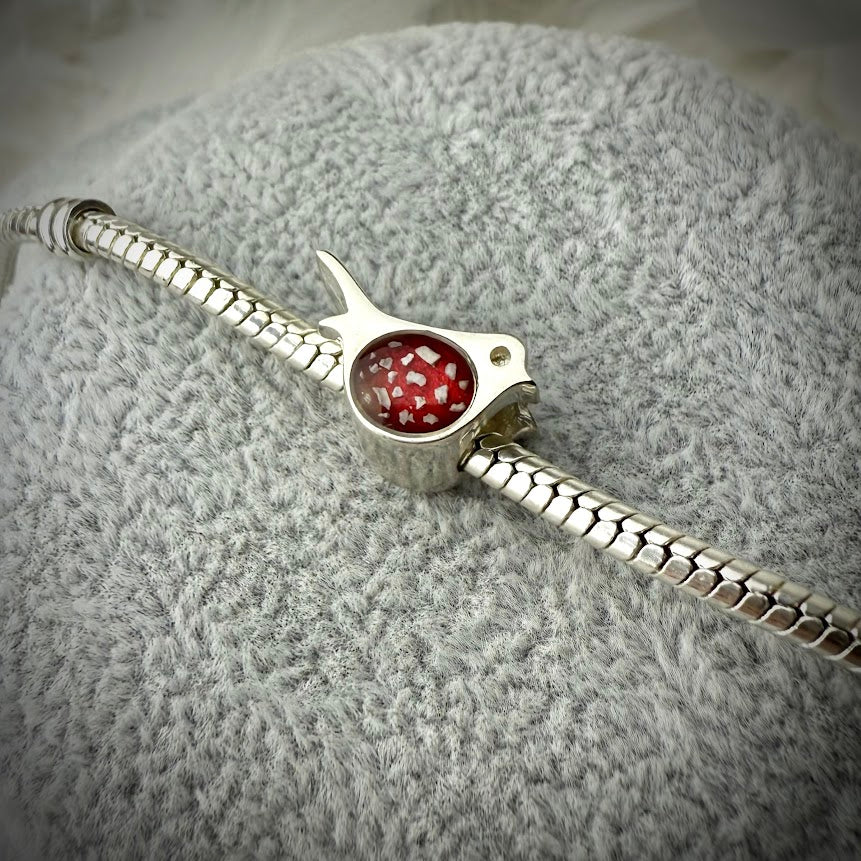 Sterling Silver Robin Bracelet Memorial Charm
