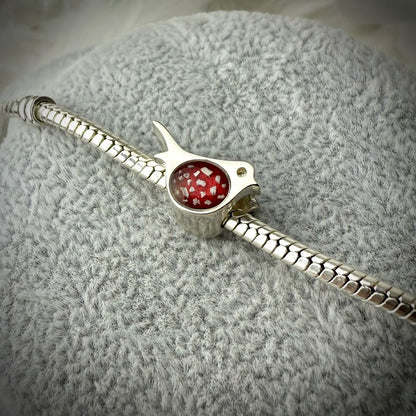 Sterling Silver Robin Bracelet Memorial Charm
