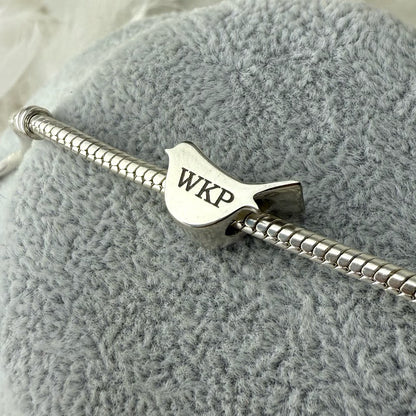 Sterling Silver Robin Bracelet Memorial Charm