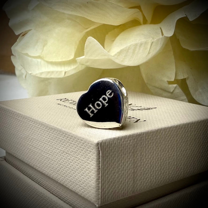 Sterling Silver Crystal Heart Memorial Bracelet Charm