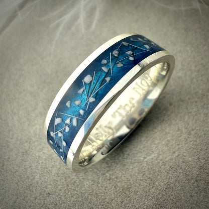 Sterling Silver 6mm Channel Memorial Ring
