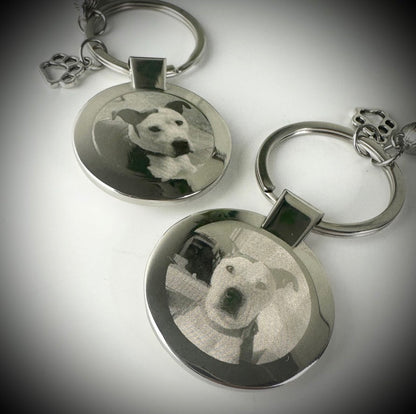Engraved /  photo Memorial keyring