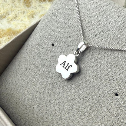 Sterling Silver Forget Me Not/ Flower Memorial Pendant