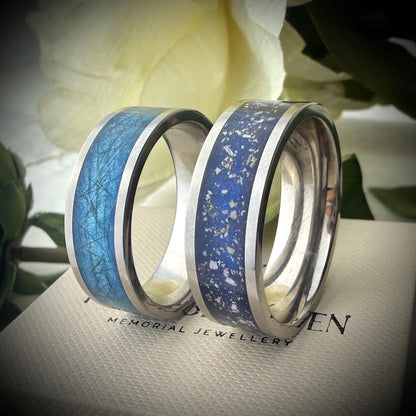 Titanium 8mm Channel Memorial Ring