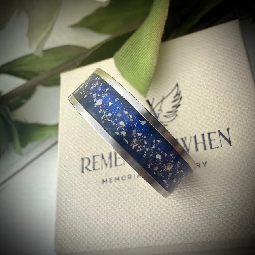 Titanium 8mm Channel Memorial Ring