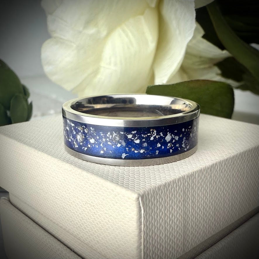 Titanium 8mm Channel Memorial Ring