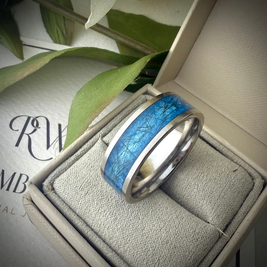 Titanium 8mm Channel Memorial Ring
