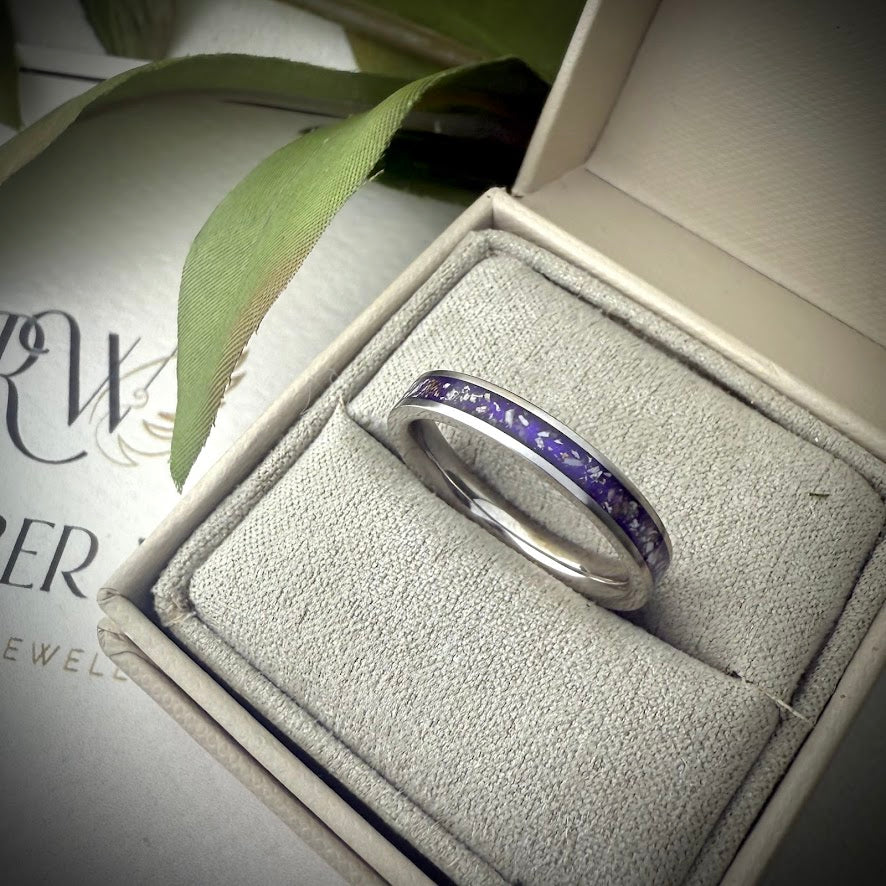 Titanium 4mm Channel Memorial Ring