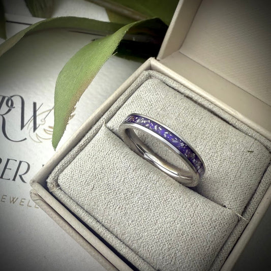 Titanium 4mm Channel Memorial Ring