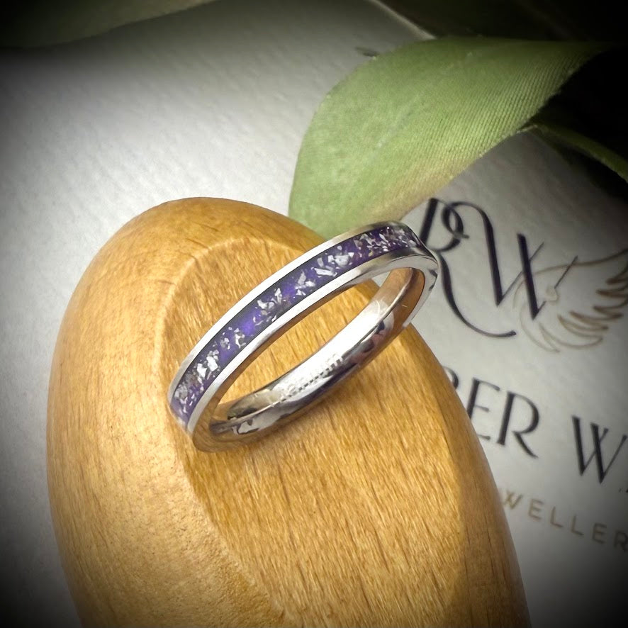 Titanium 4mm Channel Memorial Ring