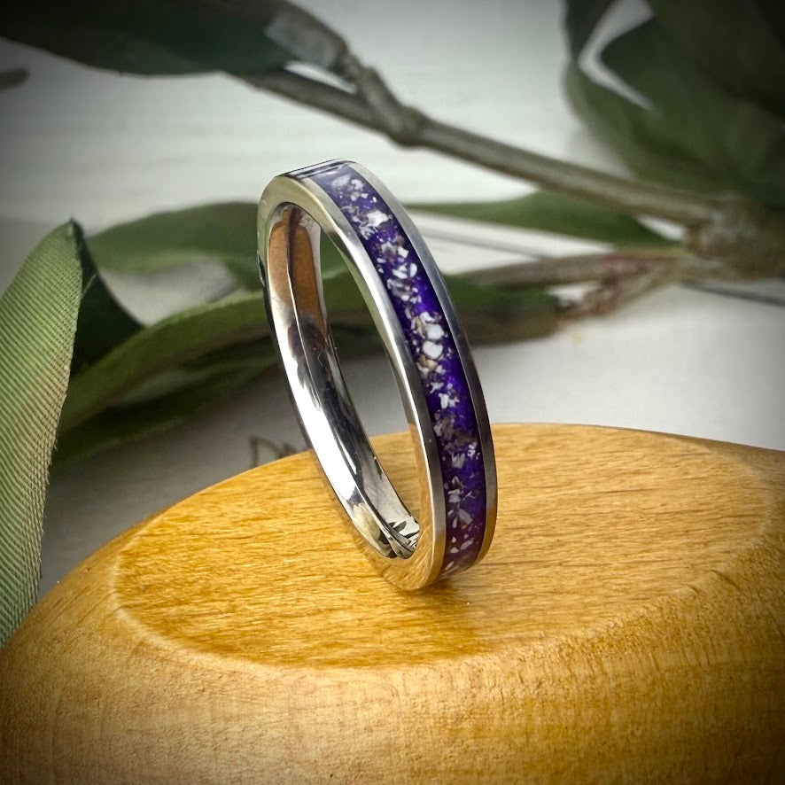 Titanium 4mm Channel Memorial Ring
