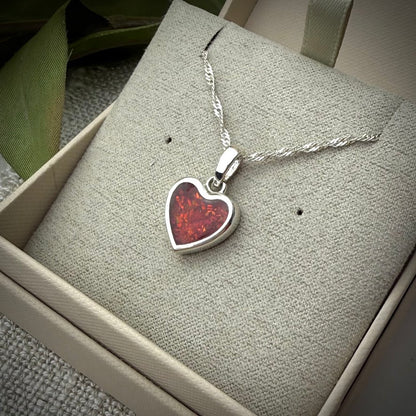 Sterling Silver Mini Heart Memorial Pendant
