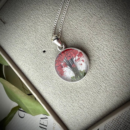 Sterling Silver Simple Round Memorial Pendant