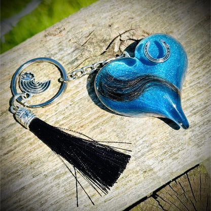 Resin Heart Memorial Keyring
