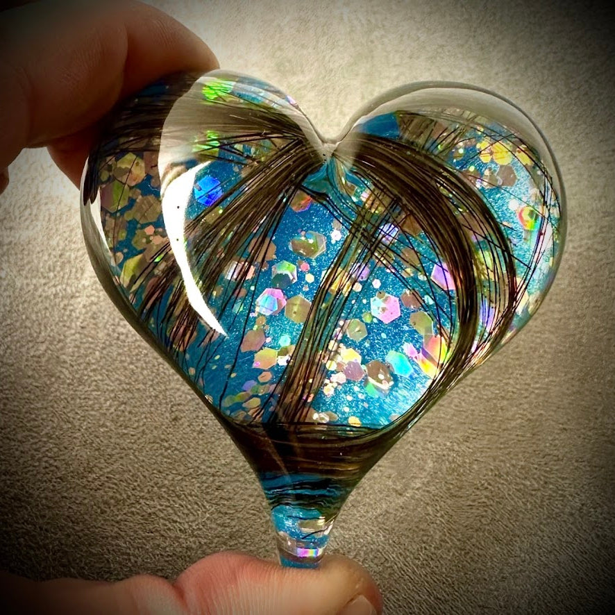 Pointed Heart Memorial Paperweight