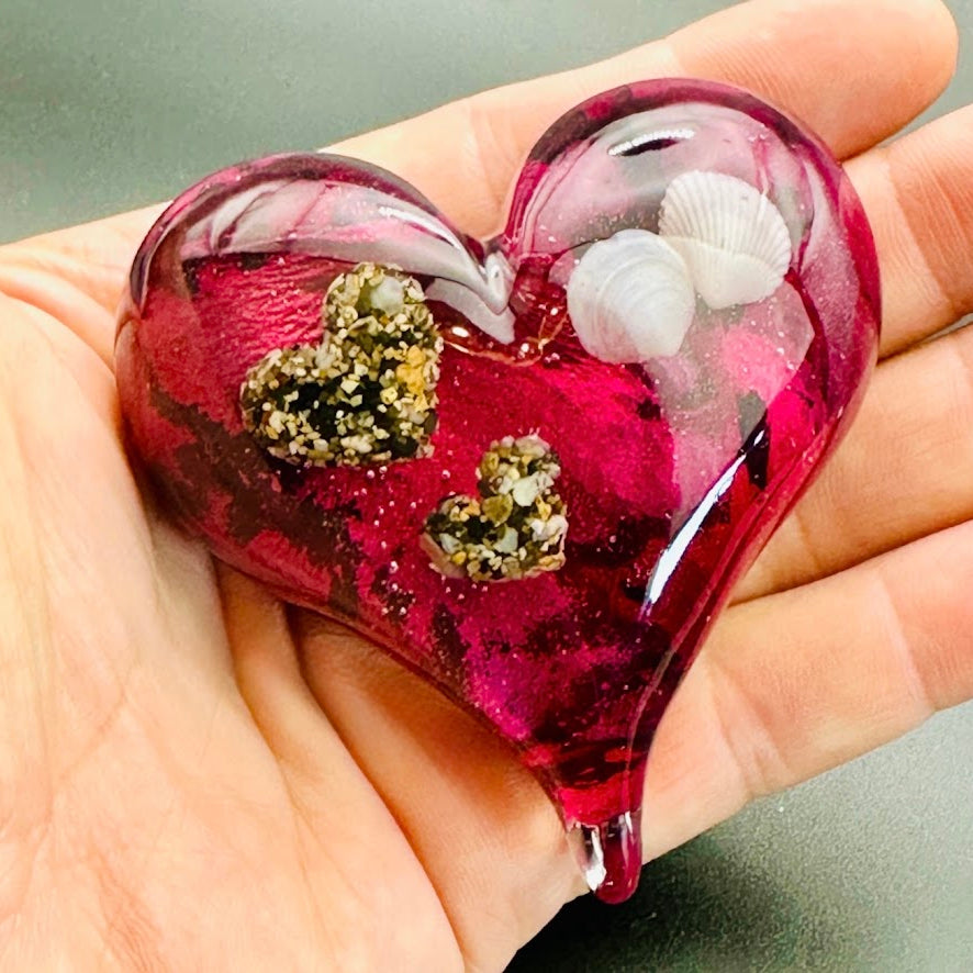 Pointed Heart Memorial Paperweight