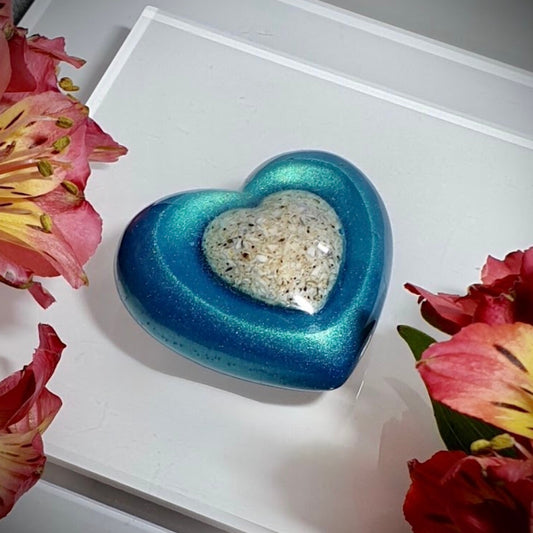 Small Puffy Heart Memorial Pebble