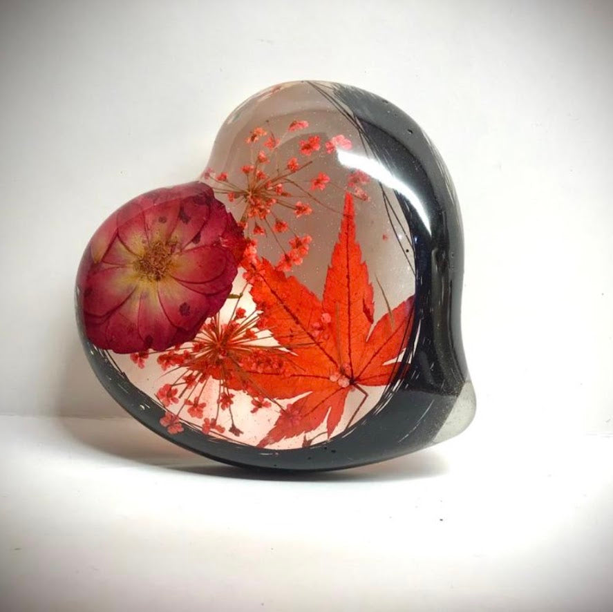 Wavy Heart Memorial Paperweight