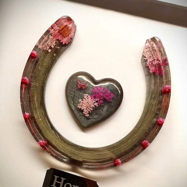 Framed Memorial Ashes / Hair Horseshoe