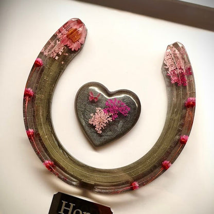 Framed Memorial Ashes / Hair Horseshoe