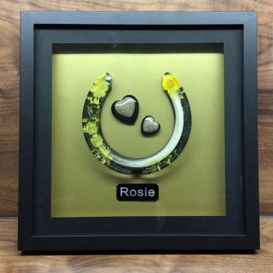 Framed Memorial Ashes / Hair Horseshoe